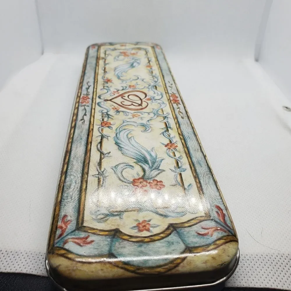 Brighton Blue, Cream, & Pink Floral Watch Tin